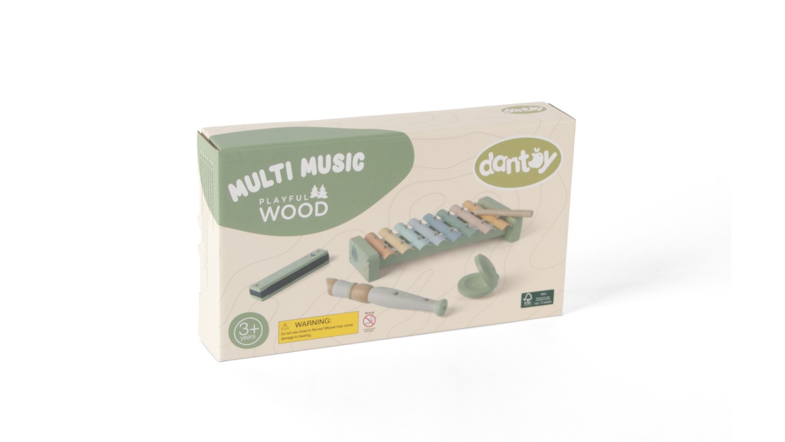 Multi musik sæt træ i gaveæske 5 dele 